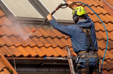 Démoussage et hydrofuge de toiture à Sapignies